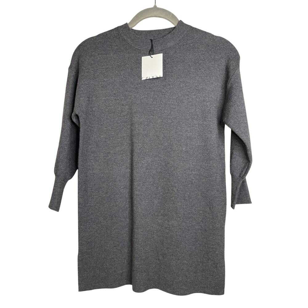 Zara NWT Kid’s Size 8 - Dark Gray Tunic Top/Dress /Ballon Sleeve